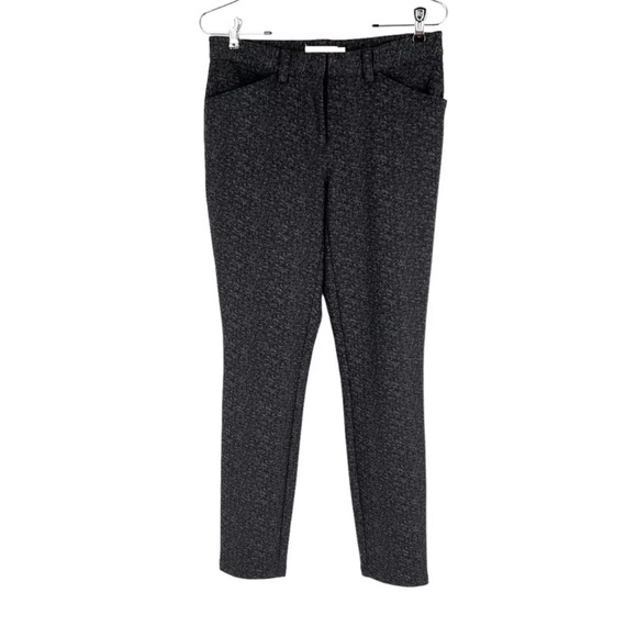 Calvin Klein Pants Womens Size 4 Charcoal Gray Ponte Knit Subtle Pattern Classic - Picture 1 of 8